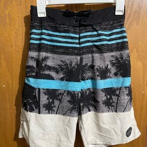 Kids Boys 10/12 Black and Blue Swim Shorts